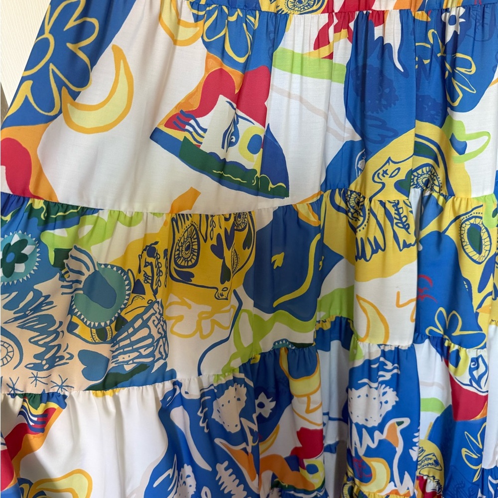 Chelsea & Violet Cecily Printed Empire Waist V-Neckline Sleeveless Maxi Dress - Picture 5 of 8